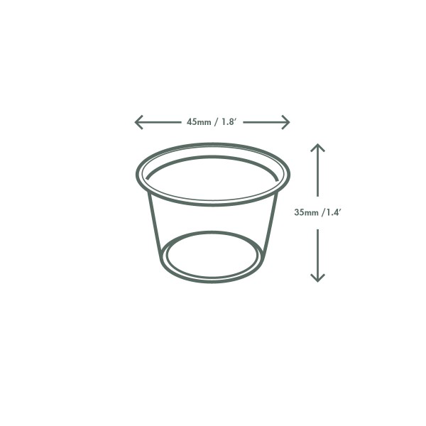 Vegware Sósubox 1oz/30ml PLA 100 stk