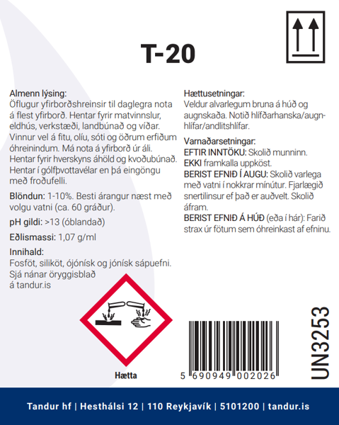 T-20  Yfirborðshreinsir 5L