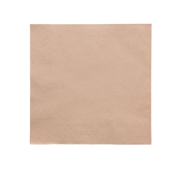 Vegware Serv. brúnar 40x40cm 2laga 2000stk