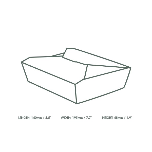 Vegware Matarbox brún 1500ml 14x19,5x64,8cm 280stk
