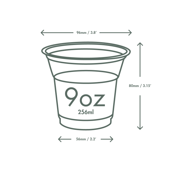 Vegware Glös 255ml/96mm Green Tree PLA 50 stk