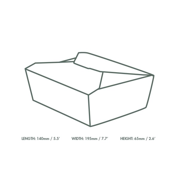 Vegware Matarbox brún 1800ml 14x19,5x6,5cm 180stk