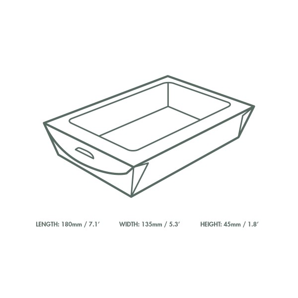 Vegware Matarbox brún glugga1100ml 18x13,5cm300stk