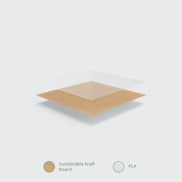 Vegware Matarbox brún glugga1100ml 18x13,5cm300stk