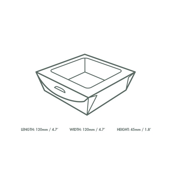 Vegware Matarbox brún glugga 650ml 12x12cm300stk