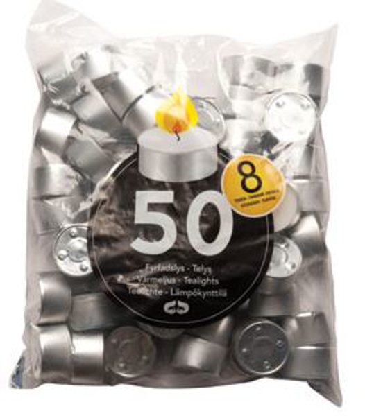 Sprittkerti 8 klst - 50 stk