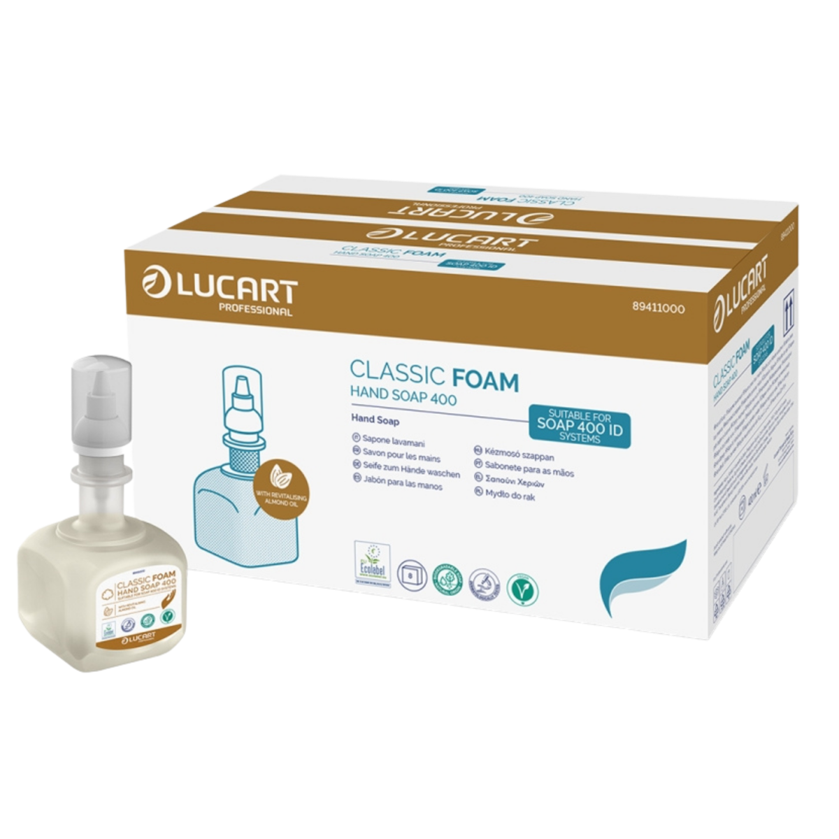 Lucart Froðusápa m.ilm 8 x 400ml