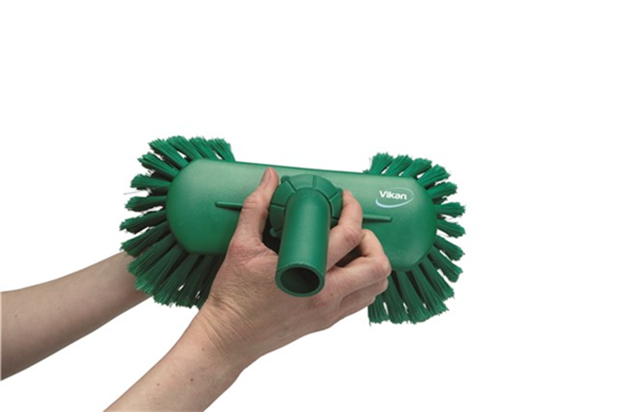 VIKAN Þvottabursti m/liðamótum 24cm grænn