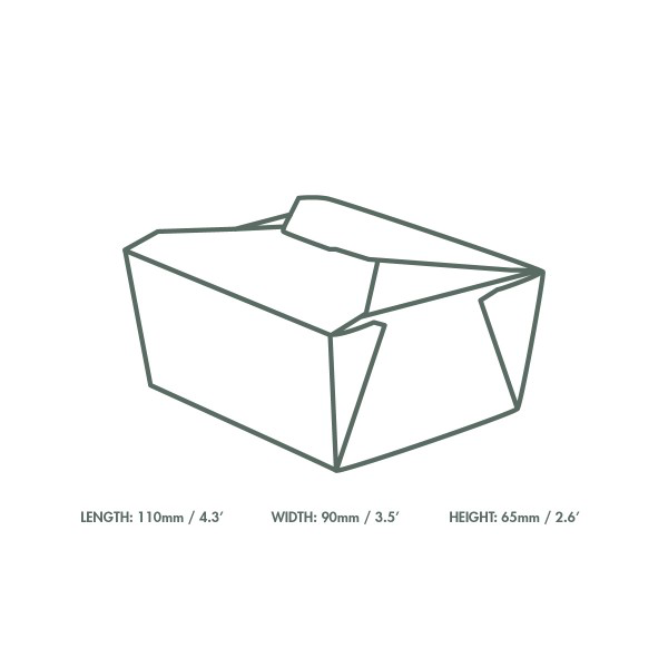 Vegware Matarbox brún 700ml 11x9x6,5cm 450stk
