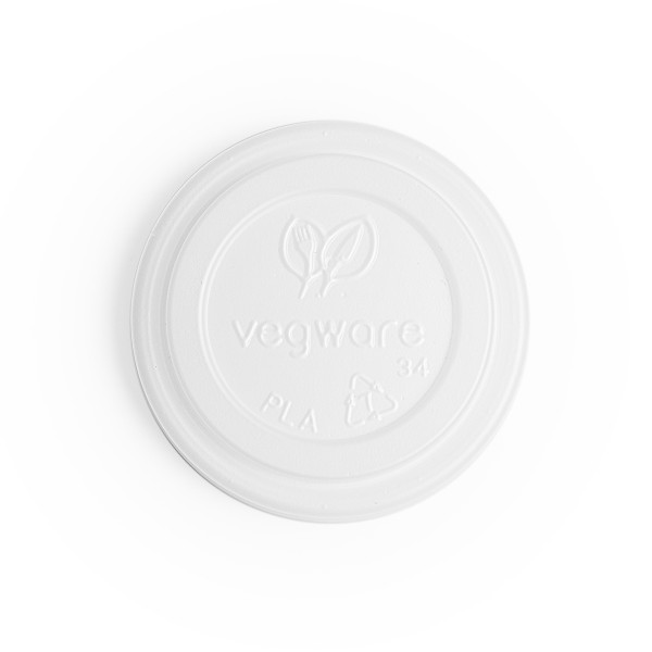 Vegware Kaffilok hvít 62mm 4oz CPLA 50 stk