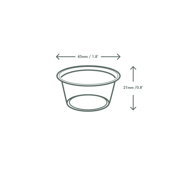 Vegware Sósubox 0,5oz/15ml PLA 100 stk